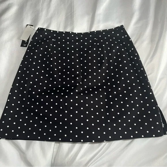 Polka Dot Black/White Skort Pantology Mini Summer Womens 10 Pattern Y2K - Picture 7 of 7